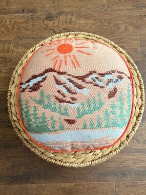 Embroidered Mountain Landscape Throw Pillow - Hearth & Hand™ with Magnolia.
